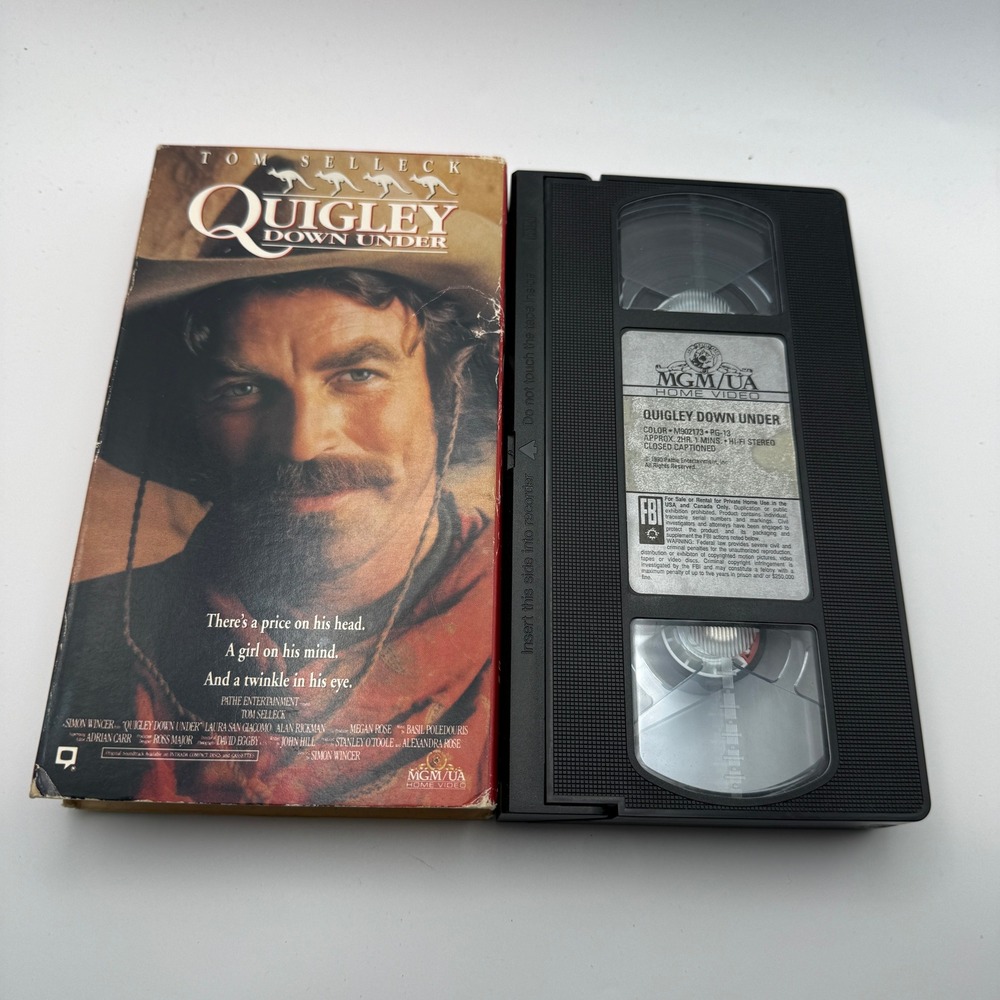 Quigley Down Under VHS Tom Selleck Alan Rickman 1990 Western MGM/UA M902173 - Picture 1 of 5